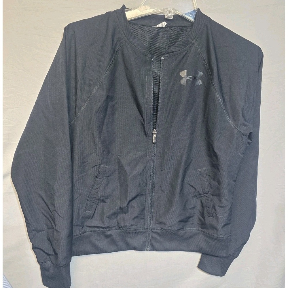 Under‎ Armour Jacket Women's Small Black Full Zip Up Jacket  Loose Fit